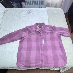 Carhartt Pink Plaid Button-Up Shirt Jacket
Women’s 2XL